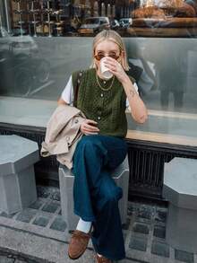 Freeform Spring/Summer New Elegant Casual Daily Women Knit Sweater, Women Knitwear, Commute, Daily, Date, Christmas