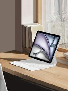 Bàn phím Magic Keyboard Case tương thích với iPad Pro thế hệ 1, 2, 3, 4 2018-2022, máy tính bảng 11 inch, chân đế từ tính cho các mã model: A1980 A2013 A1934 A1979 A2228 A2068 A2230 A2231 A2377 A2459 A2301 A2460 A2435 A2759 A2761 A2762. Bàn phím máy tính bảng có Bluetooth, bàn di chuột và đèn nền. - trắng - Xem 6