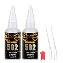 LOOLIFL 1-5PCS Super Glue Thick CA Glue Clear 20 Gram, Heavy Duty Superglue Instant Cyanoacrylate Adhesive For Plastic Ceramic Leather Metal Glass Wood Pla Shoe Sole Repair, - Red - View 9