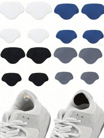 4片/套 自粘运动鞋修补贴片，鞋内里后跟保护贴，网布修补套装，适用于鞋面和内里，耐用防刮擦、防撕裂和防磨损修补