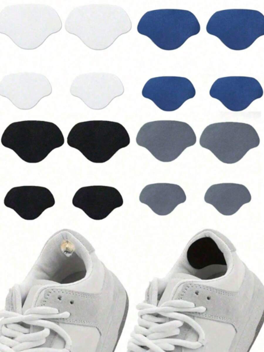 4片/套 自粘运动鞋修补贴片，鞋内里后跟保护贴，网布修补套装，适用于鞋面和内里，耐用防刮擦、防撕裂和防磨损修补 - 彩色 - 查看 1