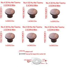 6 szt. akcesoriów do uchwytów do pokrywek dzbanków do herbaty, pasujących do filiżanek, szklanych dzbanków do herbaty, pokrywek ze stali nierdzewnej, uchwytów do dzbanków do mleka, styl japoński, materiał: orzech biały i czarny, w zestawie darmowe śruby - Wielokolorowe - Zobacz 12