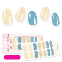 16pcs Semi-Cured Gel Nail Stickers, 1 Sheet Elegant Solid Dusty Self-Adhesive Full Nail Wraps, No-UV Lamp Required, Easy To Apply And Remove, Fashion Nail Art Supplies For Women And Girls Daily, Party, Date - Multicolor - View 13