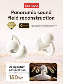 Tai nghe Bluetooth kẹp tai Lenovo RS108, thiết kế mở, âm thanh định hướng, Bluetooth 6.0, âm thanh vòm, độ trễ thấp, lý tưởng cho chơi game và thể thao, tai nghe không dây khử tiếng ồn, tương thích với điện thoại thông minh và máy tính, quà tặng dịp lễ. - Màu xanh lam - Xem 4