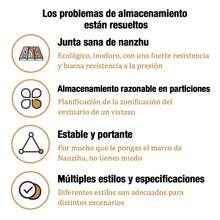 Armario Ratán 3 Puertas con Perchero y Pantalonero 90cm | Apartamentos Pequeños | Armario Multifuncional | Ahorra Espacio - Marrón - Ver 4