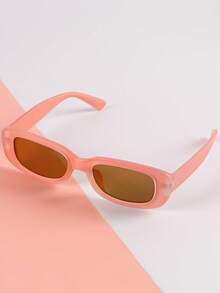 1副儿童时尚窄框个性化Y2K方形可爱时尚眼镜 - 彩色 - 查看 12