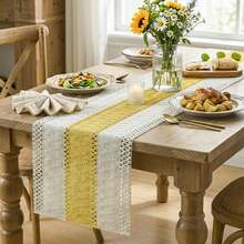 ¡RecomendadoArtoid Mode Camino de Mesa Rústico Amarillo de Granja, Decoración de Mesa de Cocina y Comedor de Temporada Festiva Hueca para Decoración de Fiesta en Casa 12x72 Pulgadas¡Top de Temporada - Rosa 1 - Ver 5