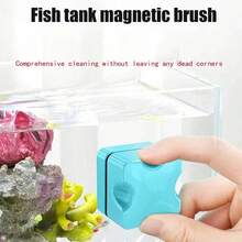 1个超强磁性鱼缸玻璃清洁器，配有1.2英寸迷你清洁垫和藻类刮刀。防滑防刮，专为去除漂浮物而设计。这款鱼缸清洁工具适用于厚度为2-8毫米（0.08-0.31英寸）的鱼缸。