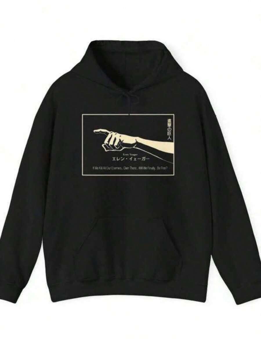 Men Outdoor Hoodies & Sweatshirts - Black - View 1