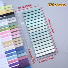 Bộ nhãn dán tự dính nhiều màu sắc (1 cái/6 cái/12 cái), 320 tờ mỗi kiểu, nhãn dán siêu mỏng, vật dụng thiết yếu cho học sinh chuẩn bị năm học mới, đánh dấu trang, màu sắc chuyển sắc, phù hợp cho văn phòng, trường học, sắp xếp tài liệu và sổ tay. - Nhiều màu - Xem 16