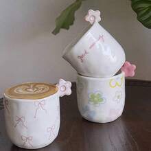 陶瓷杯 咖啡杯 水杯 马克杯 茶杯 无盖 适用于茶饮 会议室 办公室 个人 专用 日式风格 - 彩色 - 查看 6