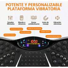 Plataforma Vibratoria con Bandas 110v Máquina Adelgazante | Hogar y Oficina | Equipo de Tonificación | Multifuncional Segura - Multicolor - Ver 9
