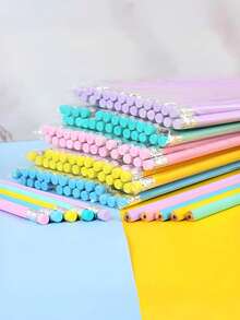 1 Set/30PCS HB Pencil Set, Graphite Pencils, Wooden Pencils With Erasers, Suitable For School Drawing, Sketching, Bridal Showers, Office Supplies, New Year And Valentine's Day Gifts. A Back-To-School Essential. - Baby Pink - View 3