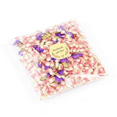 30pcs/Pack Natural High-Quality Mixed Red & Blue Dried Flower Petals, Eternal Flower Decor - Suitable For Indoor Home Decor, Dried Flower DIY, Handmade Soap, Sachet Ingredients, Birthday Party, Holiday Party, Wedding Aisle Flower Toss, Colorful Gift Jar Decor, Tabletop And Plate Decor