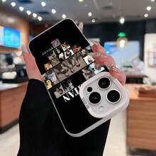 Imagen de  con fotos de sus miembros perfectamente organizadas. Esta elegante funda es compatible con iPhone 17, 16, 15, 14 Pro Max, 13, 12, 11, XR y XS Plus. Fabricada en TPU flexible, resistente a golpes y arañazos, ofrece una excelente protección contra caídas y un agarre cómodo. Es un regalo ideal para familiares, amigos y seres queridos, y una opción perfecta para festivales. - Plateado - Ver 4
