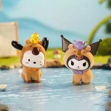 Miniso 三丽鸥Hello Kitty/Kuromi/My Melody水豚系列积木盲盒，可爱卡通形象，益智拼装摆件，优质生日礼物，PVC材质（1个随机发货） - 彩色 - 查看 2