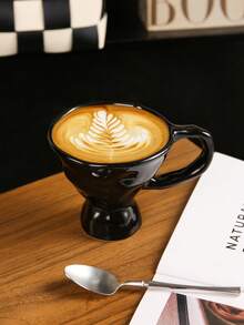 1pc Premium Design Stemware, Ceramic Material, Unique Design Coffee Cup, Suitable For Home, Office, Cafe Use - Multicolor - View 5