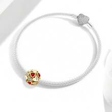 1 hạt trang trí hình trái tim đính đá Zirconia thời trang, thích hợp để trang trí vòng tay, lắc tay cho nữ, làm đồ trang sức thủ công và phụ kiện trang sức hàng ngày, phụ kiện trang sức cho bé gái. - Phong cách 7 - Xem 6