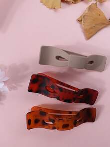 新款不对称蝴蝶结慵懒爪夹优雅发夹，蝴蝶夹发饰，简约发爪发饰 - 彩色 - 查看 13