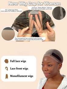 Lace Wig Grip Cap Women 4x5 Transparent Lace Wig Cap Non Slip Wig Gripper Headband With Silicone Keeping Wigs In Place Adjustable Lace Wig Gripper Make Your Wigs Gluless - 彩色 - 查看 6