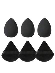 54pcs/20pcs/6pcs Complete Makeup Brush Set, Including 20 Soft Brushes Such As Powder Brush, Blush Brush, Contour Brush, Highlighter Brush, Foundation Brush, Nose Shadow Brush, Eyeshadow Brush, Eyebrow Brush, Lip Brush, And Detail Brush + 6 Triangle Sponges + 2 Round Sponges + 6 Liquid Beauty Eggs + 10 Finger Sponges + 10 Mini Beauty Eggs, Suitable For Beginners, Professional Makeup Artists, And Novice Beauty Practice Scenarios - Black - View 10