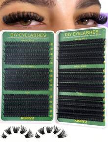 600/300/270pcs Soft Synthetic Mink Lash Set, 10-18mm D-Curl, For DIY Eyelash Extension. These Lashes Have A Multi-Functional D-Curl Design That Provides Natural To Dramatically Voluminous Effects, And Can Last All Day. The Latex-Free Invisible Band Ensures No Eye Irritation, And The Reusable Design Makes It Suitable For Daily Wear. - 彩色 - 查看 10