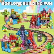 Conjunto Educativo STEM de Blocos de Construção Magnéticos - Construção 3D do Reino Secreto das Cerejeiras em Flor, Presente Criativo com Formas Coloridas, Ideal para Aniversários, Natal e Halloween de Meninos e Meninas a partir de 3 Anos - Multicolorido - Ver 4