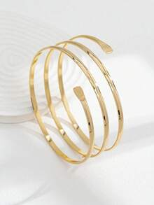 1 Pc Women Arm Cuffs Metal Wire Arm Band Upper Arm Bangle Summer Body Jewelry