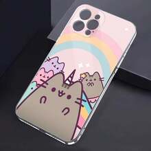 Lindos gatos de dibujos animados con fondo de arcoíris y estrellas. Esta elegante funda es compatible con iPhone 17, 16, 15, 14 Pro Max, 13, 12, 11, XR y XS Plus. Fabricada en TPU flexible, resistente a golpes y arañazos, ofrece una excelente protección contra caídas y un agarre cómodo. Es un regalo ideal para familiares, amigos y seres queridos, y una opción perfecta para festivales. - transparente - Ver 3