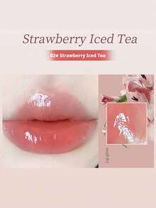 NOVO 滋润唇彩，不粘腻，自然润色，提亮唇色，适合冬季，打造Y2K可爱嘟嘟唇，时尚百搭，生日礼物佳选，派对必备，最佳颜色 - 02#草莓冰茶 - 查看 12