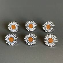 1/3/6/9pcs Daisy Enamel Brooch, Oil Drop Brooch, Fashion Accessory Pin, Japanese Metal Badge, Mini Lapel Pin, Enamel Badge, Alloy Brooch, Versatile Brooch - Multicolor - View 9