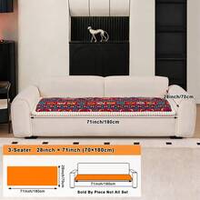 1pc Bohemian Style Sofa Cushion Cover Thicken Anti-Slip Sofa Slipcovers For Living Room Bedroom Outdoor Sofa Cover Pet Stain Prevention 4-Season Sofa Seat Cushion Cover For L-Shaped Single Seat Recliner And 1/2/3/4 Seater Sofas New Decorations For Spring And Summer Homes - Red - View 11