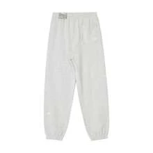 Puma 女士时尚刺绣抽绳踝口针织裤，休闲运动裤 - 灰色 - 查看 2