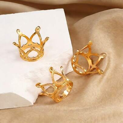 5 món đồ trang trí hình vương miện - Nguyên liệu làm trang sức thanh lịch, thích hợp cho việc tự làm trang sức, vòng cổ, vòng tay, phụ kiện trang trí giày dép, phù hợp với các sản phẩm thủ công theo chủ đề hoàng gia.