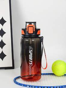 1pc 950ml/30oz Or 700ml/24oz Gradient Color Sports Straw Water Bottle, Large Capacity With Measurement Scale, Woven Handle For Easy Carrying, Bounce Back Straw, Portable & Durable, Suitable For Outdoor Sports, Fitness, Running, Camping, Also A Great Gift - Multicolor - View 12