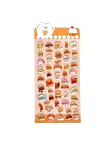 3D Cartoon Animal Embossed Stickers, Luminous Sticker Decals - Multicolor - View 5