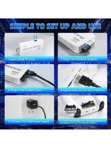 2025 Novo Console Portátil M15 Pro Stick - 4K Ultra HD | 64GB | 2 Controles Sem Fio + 30000 Jogos Pré-instalados |  Plug & Play - Multicolorido - Visão 7