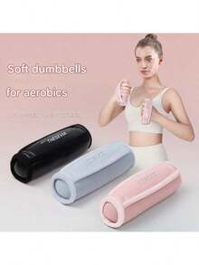 DEFIT Weighted Jump Rope, Soft Dumbbell Suitable For Women's Home Fitness, Resistance Training Sandbag Dumbbell, Fitness Equipment - Pink - View 3