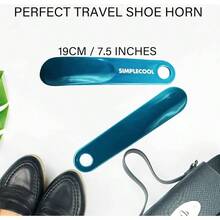 Plastic Shoe Horn, Portable Travel Shoe Horns. Durable Shoe Spoon Shoe Helper Men Women Seniors. - Blue/7.5" - View 7
