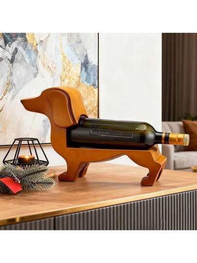Nuevo soporte para botellas de vino con forma de Dachshund - Almacenamiento de cocina y decoración de bar en el hogar, organizador de botellas de vino para entusiastas, con opciones de colores múltiples