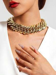 CCB 30mm Miami Chain 18k Plated Jewelry Necklaces Spring Clasps Chunky Cuban Link Chains Rapper Chain Cuban Necklace Gift QKLZ - Vàng - Xem 2