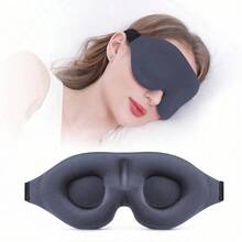 1pc 360° Full Blackout 3D Sleep Eye Mask - Breathable Non-Pressure Eye Cover For Men Women Students - Dormitory & Daily Use Eye Mask - Hồng - Xem 5