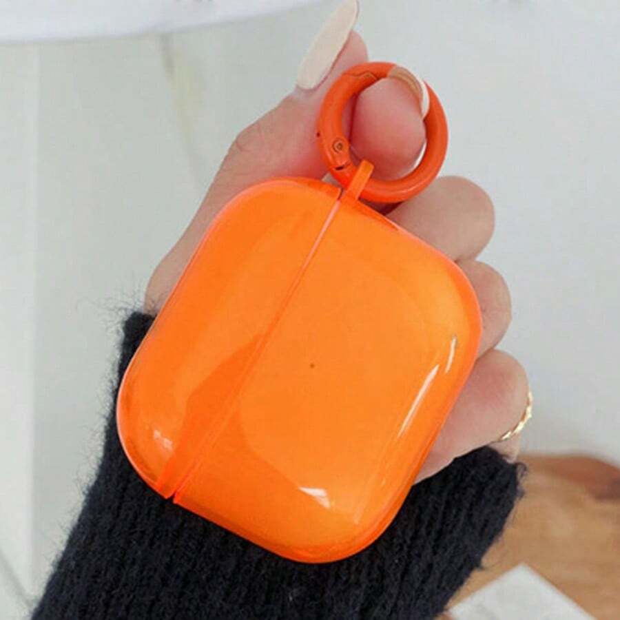 Ốp bảo vệ tai nghe Bluetooth màu cam neon thời trang - trái cam - Xem 1