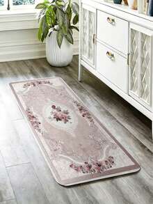 1pc Faux Bamboo Pattern Floor Mat, Skillfully Simulating Wood Grain Texture And Color, Rustic Yet Stylish, Creates A Warm And Natural Ambiance, Made Of High-Quality Material, Durable And Easy To Clean, Suitable For Living Room, Bedroom, Doormat, Small Rug, Welcome Mat, Carpet, Floor Mat, Outdoor Doormat, Kitchen Rug, Home Decor, Front Door Mat, Area Rug, Outdoor Mat, Home Decoration, Area Carpet, Garden Carpet, Washable Rug - Khaki - View 2