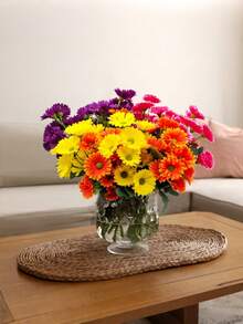 4/8 Bunches Artificial Silk Daisy, Realistic Spring Artificial Flowers - UV Resistant Artificial Floral Bouquets, Loose Flower Bunches, Suitable For Indoor Living Room Coffee Table, Entryway Shelf And Outdoor Garden, Porch Planters, Balcony Window Sill Decor - Multicolor - View 5