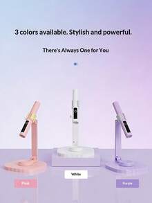 可充电手持式紫外线美甲灯，带支架，适用于凝胶美甲，迷你便携式无线美甲灯，带液晶显示屏，凝胶固化功能，一键烘干套装，便捷小巧的指甲烘干机，带定时器，不染色 - 彩色 - 查看 6