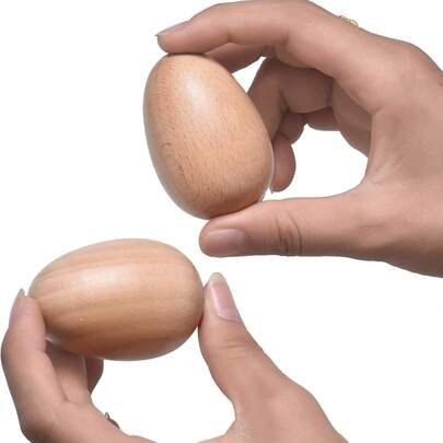 1/3件装木制蛋形沙锤，音乐打击乐器，适用于音乐教育和课堂伴奏，户外活动课堂打击乐器。经典设计，无需电源，木制摇铃，适合节日聚会和派对互动，适用于婚礼、生日、旅行纪念品、毕业典礼、乔迁之喜、派对、音乐爱好者，是送给祖父母、父母、亲戚和朋友的完美礼物。