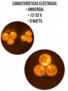 Faro Neblinero Chico De Led Ambar 10/32v 2 Piezas - REDONDO - Ver 6