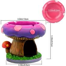 Cute Mushroom House Ashtrays With Storage - Cool Ashtrays For  Rs And  Users With Smoking Accessories Collection(Mushroom Ashtray),40518304 - 芥末黃 - 查看 2