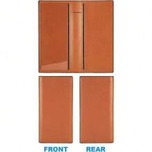 Premium Leather Checkbook Cover For Men And Women Checkbook Holder Wallet RFID Blocking - 布朗上 - 查看 5